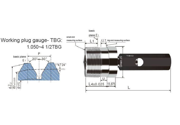 Volkel M8 x 1.25 Ring Thread Gauge Ring Gauge, 1.25mm Pitch Diameter
